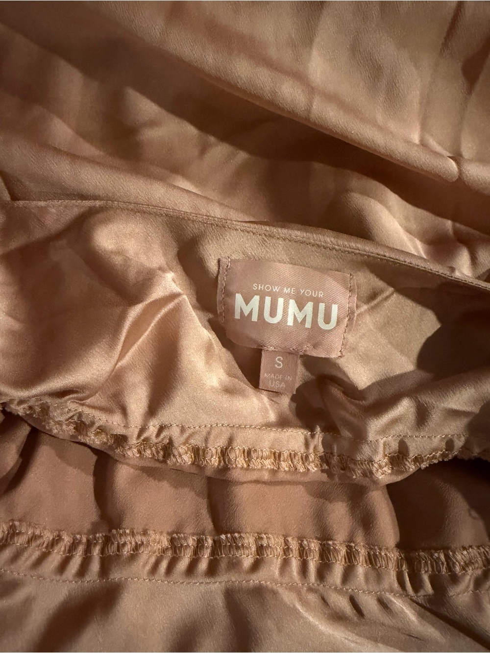 NWOT Show Me Your MuMu Tuscany Slip Maxi Dress Copper Rose Size Small 4-6 - Picture 4 of 6